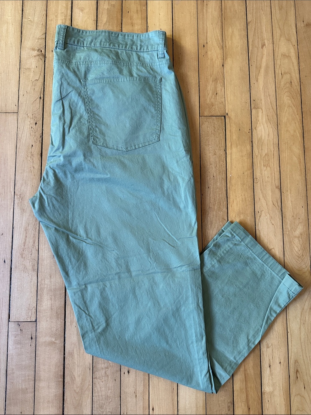 Men's Straight-Chino Pants in Seafoam Green by Mugsy